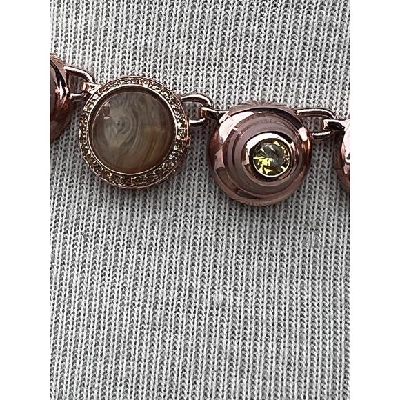 Eddie Borgo Necklace Collage Hematite & Quartz Gold Plated Cabochon Collar $800 - Picture 6 of 14